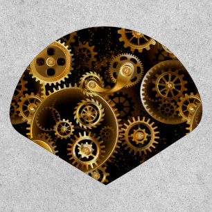 Seamless Steampunk Brass Gears Patch