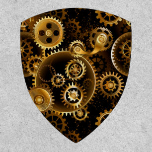 Seamless Steampunk Brass Gears Patch