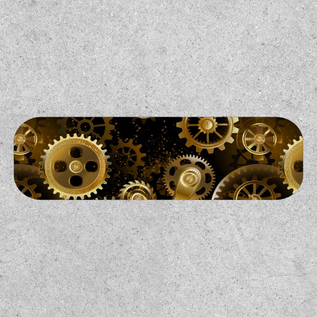 Seamless Steampunk Brass Gears Patch (Front)