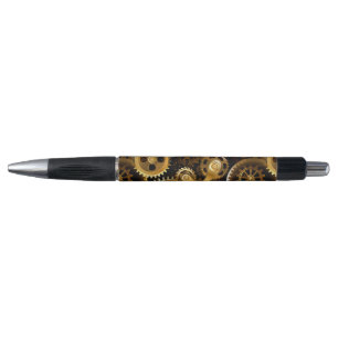 Seamless Steampunk Brass Gears Pen