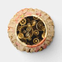 Seamless Steampunk Brass Gears