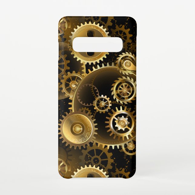 Seamless Steampunk Brass Gears Samsung Galaxy Case (Back)