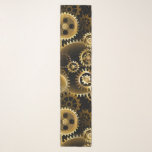 Seamless Steampunk Brass Gears Scarf<br><div class="desc">Seamless,  metal,  brass,  gold gears on rusty dark background. Steampunk style.</div>