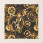 Seamless Steampunk Brass Gears Scarf<br><div class="desc">Seamless,  metal,  brass,  gold gears on rusty dark background. Steampunk style.</div>