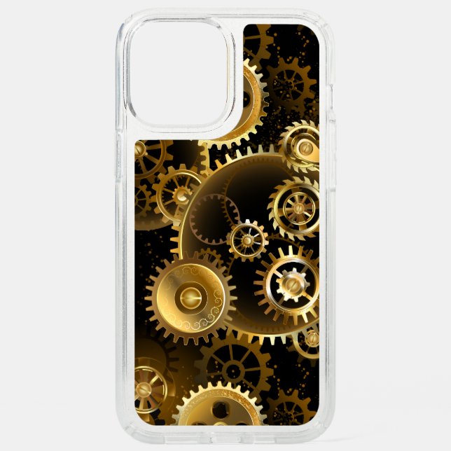 Seamless Steampunk Brass Gears Speck iPhone 12 Pro Max Case (Front)