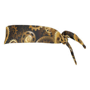 Seamless Steampunk Brass Gears Tie Headband
