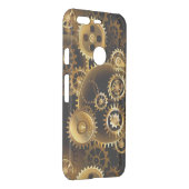Seamless Steampunk Brass Gears Uncommon Google Pixel Case (Back/Right)
