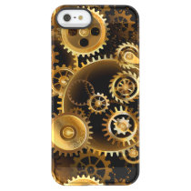 Seamless Steampunk Brass Gears Permafrost iPhone SE/5/5s Case