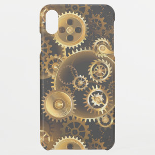 Seamless Steampunk Brass Gears iPhone XS Max Case