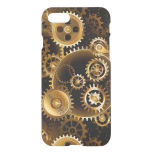 Seamless Steampunk Brass Gears iPhone SE/8/7 Case