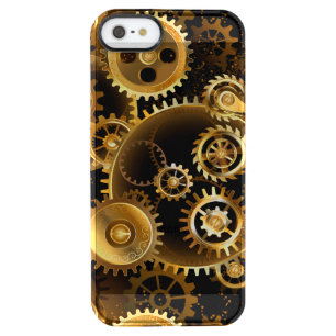 Seamless Steampunk Brass Gears Clear iPhone SE/5/5s Case