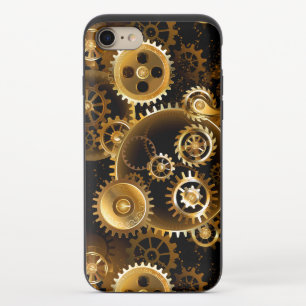 Seamless Steampunk Brass Gears iPhone 8/7 Slider Case