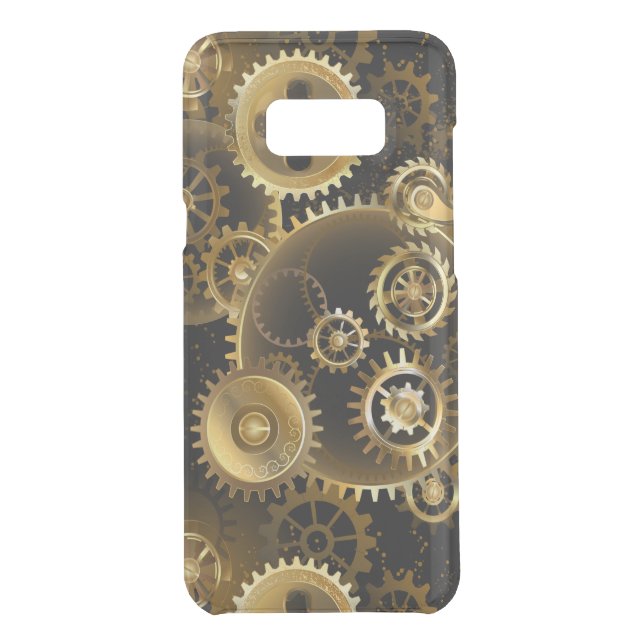 Seamless Steampunk Brass Gears Uncommon Samsung Galaxy Case (Back)