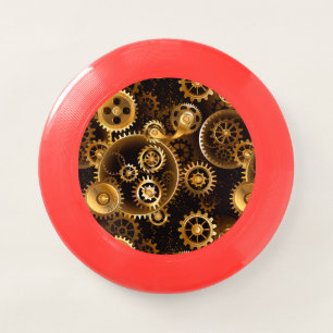 Seamless Steampunk Brass Gears Wham-O Frisbee