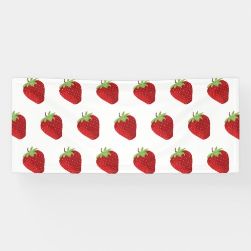 Seamless Strawberry Background Banner