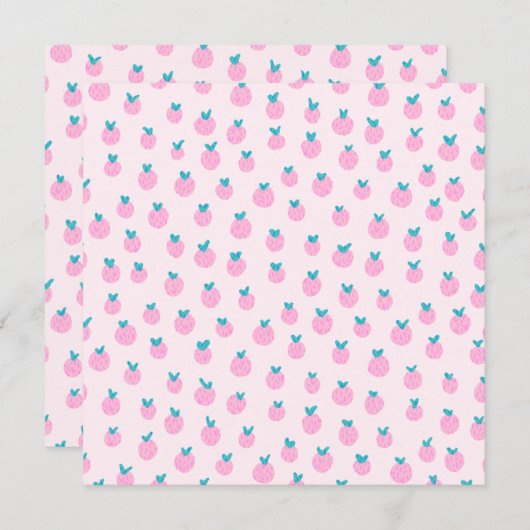Seamless Strawberry Pattern – Pastel Pink Cute  (Front/Back)