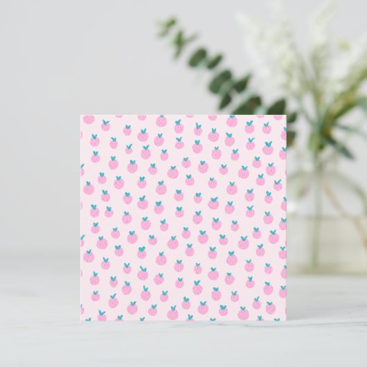 Seamless Strawberry Pattern – Pastel Pink Cute  (Standing Front)