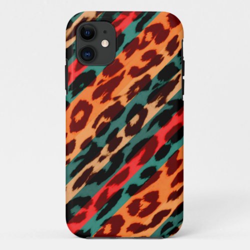 Seamless stripes animal print fur skin of leopard iPhone 11 case