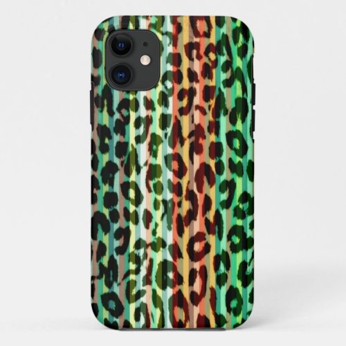 Seamless stripes animal print fur skin of leopard iPhone 11 case