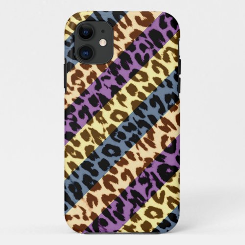 Seamless stripes animal skin texture of leopard iPhone 11 case