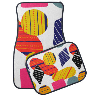 Seamless stylish abstract hand drawn pattern. Vint Car Floor Mat
