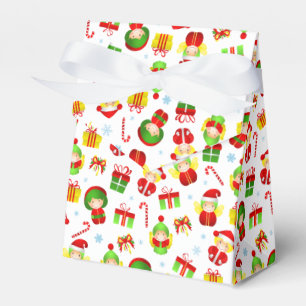 Seamless stylized Christmas ornament little Favor Favor Boxes
