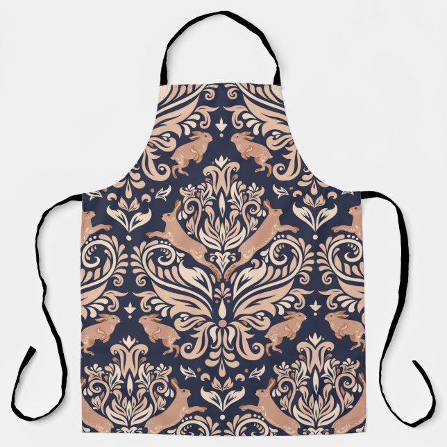 Seamless symmetrical pattern in the Damask style.  Apron (Front)