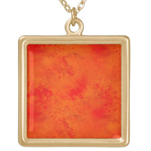 Seamless Texture Background Abstract Orange And Gold Plated Necklace