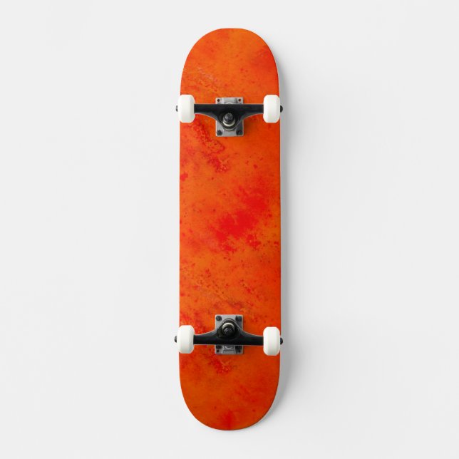 Seamless Texture Background Abstract Orange And Skateboard Deck (Front)
