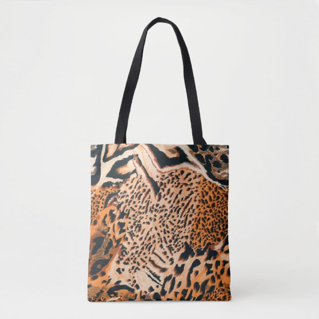Seamless tiger, leopard and jaguar. Seamless textu Tote Bag (Front)