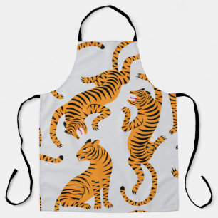 Seamless tiger pattern, wildlife theme. apron