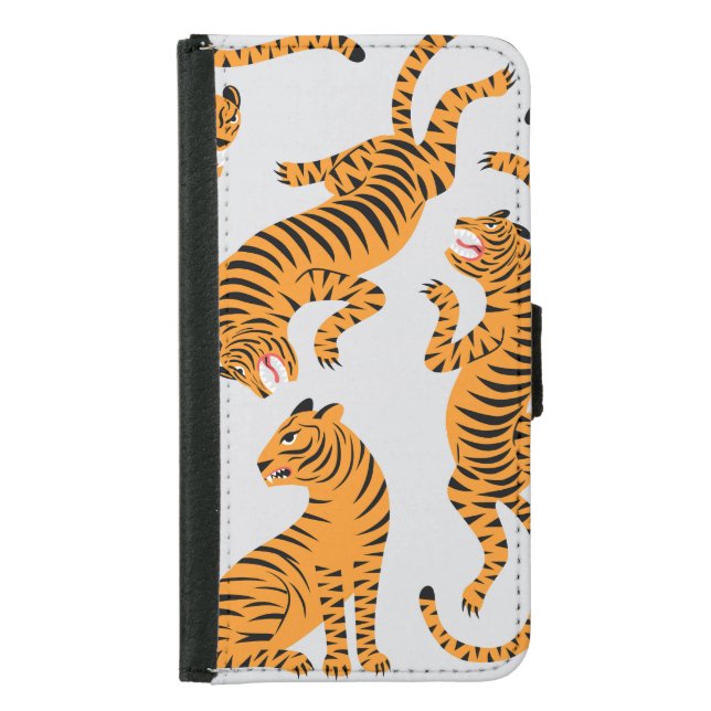 Seamless tiger pattern, wildlife theme. samsung galaxy wallet case (Front)