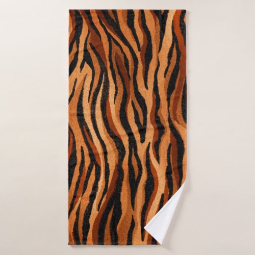 seamless tiger skin pattern hand bath towel