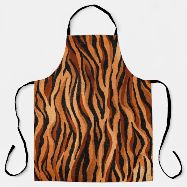 seamless tiger skin pattern. hand drawn apron (Front)