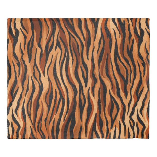 seamless tiger skin pattern. hand drawn duvet cover (Front)
