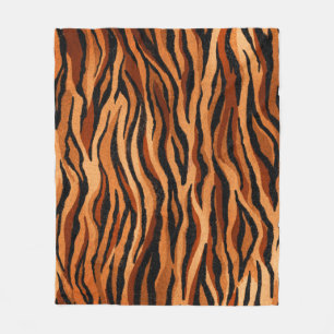 seamless tiger skin pattern. hand drawn fleece blanket