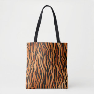 seamless tiger skin pattern. hand drawn tote bag