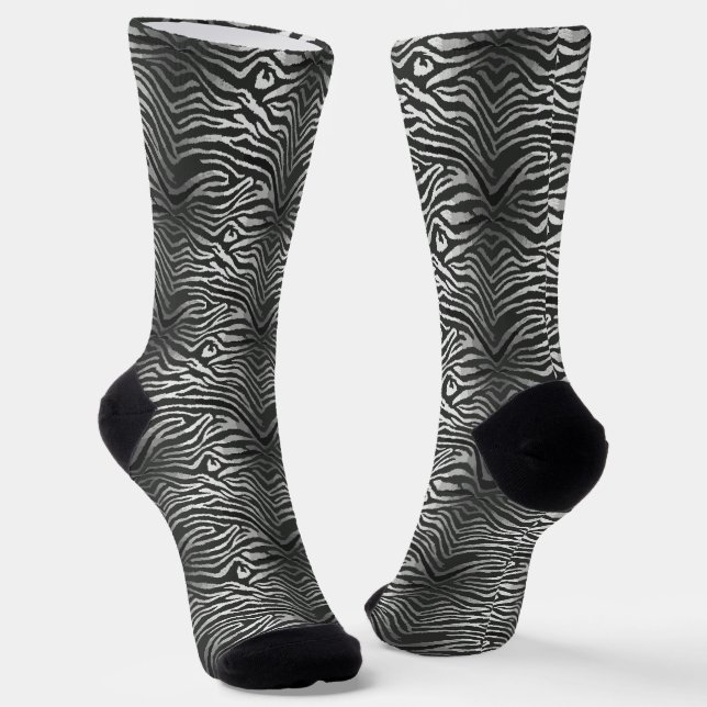 Seamless tiger stripe pattern socks (Angled)