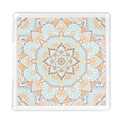 Seamless tile pattern decorative versatile desig acrylic tray