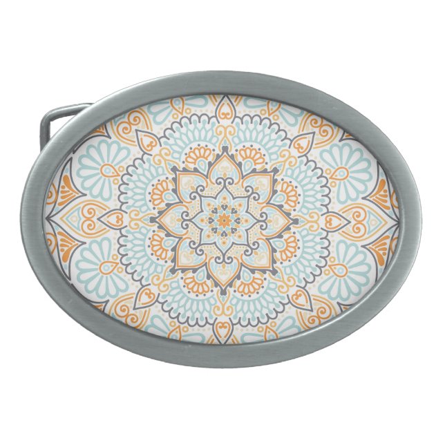 Seamless tile pattern: decorative, versatile desig belt buckle (Front)
