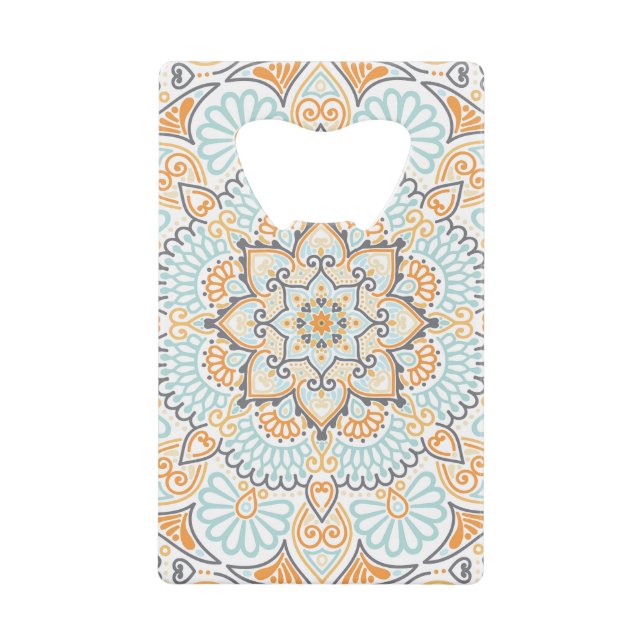 Seamless tile pattern: decorative, versatile desig credit card bottle opener (Front)
