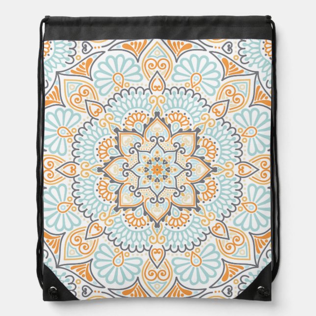 Seamless tile pattern: decorative, versatile desig drawstring bag (Front)
