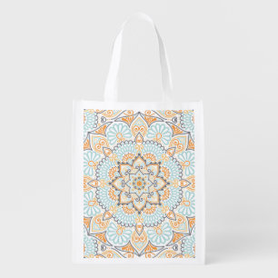 Seamless tile pattern: decorative, versatile desig grocery bag