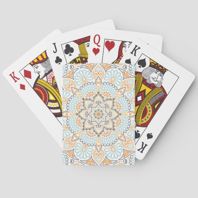Seamless tile pattern: decorative, versatile desig poker cards (Back)