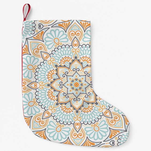 Seamless tile pattern: decorative, versatile desig small christmas stocking (Front)
