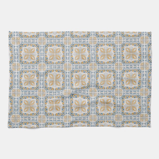 Seamless tile pattern kitchen towel (Horizontal)