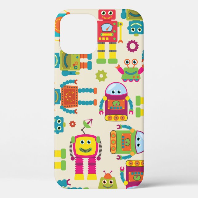 Seamless Tileable Background Pattern with Cute Rob Case-Mate iPhone Case (Back)