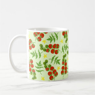 Seamless tomato pattern. Vegetable print. Vintage Coffee Mug