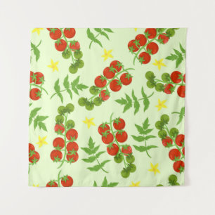 Seamless tomato pattern. Vegetable print. Vintage  Tapestry