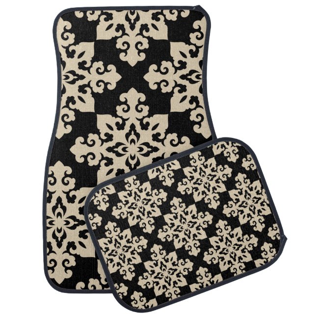 Seamless traditional asian ornamental motive, japa car floor mat (Set)